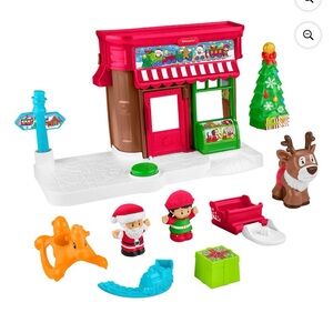 Fisher-Price Little People Christmas Wonderland Gift Set for Kids, 8 pieces